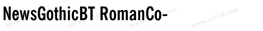 NewsGothicBT RomanCo字体转换